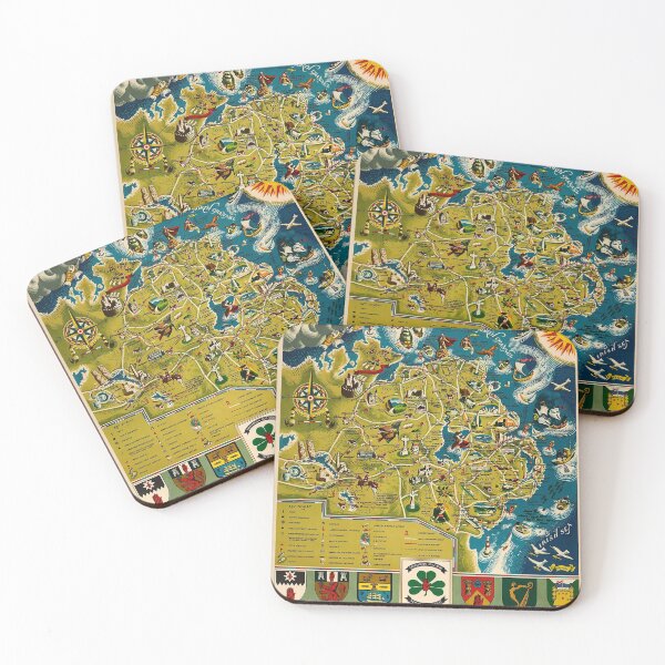 Item preview, Northern Ireland retro poster designed and sold by CorasPosters.