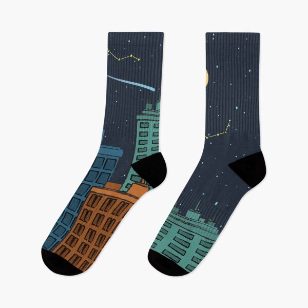 Item preview, city skyline night designed and sold by getyourvibeon.