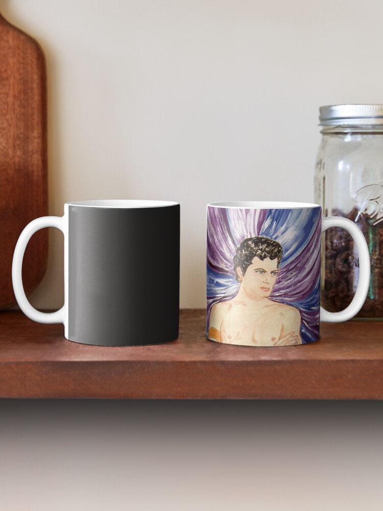Alternate view of Tony in purple satin swirl Mug