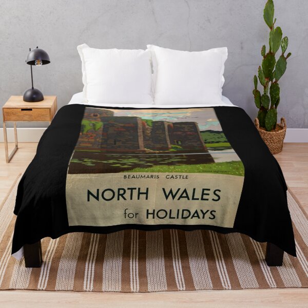 Item preview, North Wales retro poster designed and sold by CorasPosters.