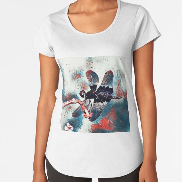 Sapphire Flutterer Dragonfly Premium Scoop T-Shirt