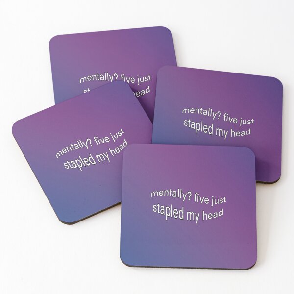 Item preview, mentally? five just stapled my head designed and sold by dangerousfrog.