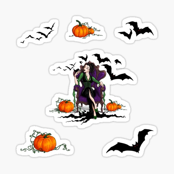 Crazy Bat Witch, Brunette in Green Sticker