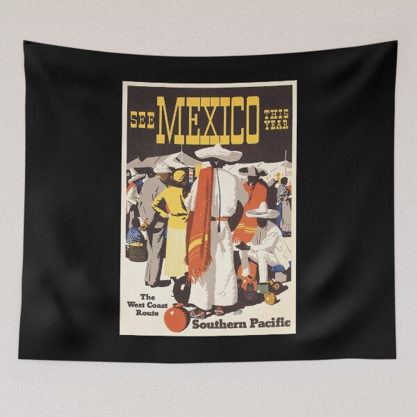 Item preview, See Mexico this year retro poster designed and sold by CorasPosters.