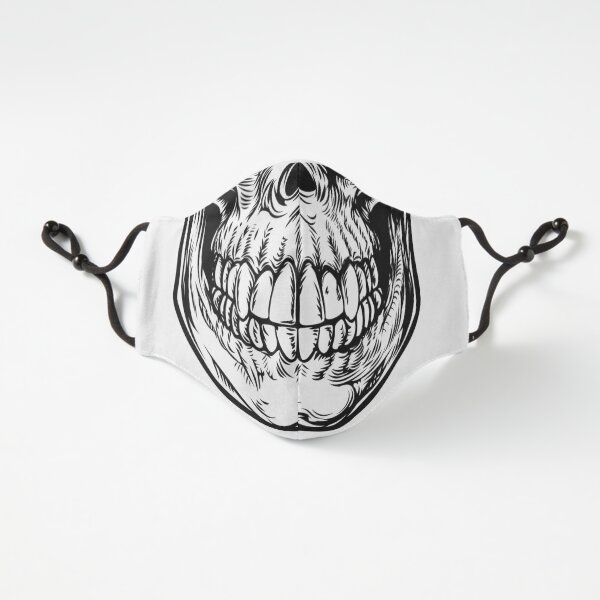 Skeleton Halloween Mask Fitted 3-Layer