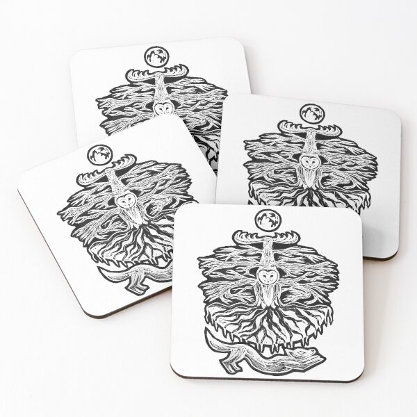 Item preview, Slumbering Wood White Background designed and sold by veridianora.