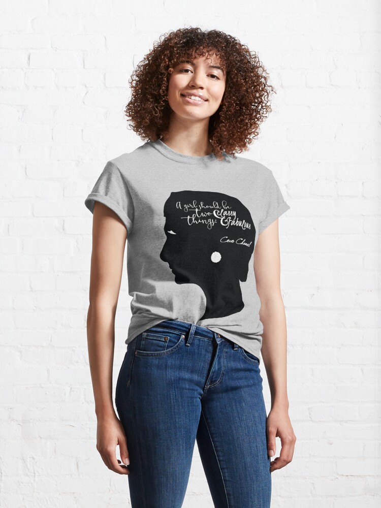 Alternate view of Coco Chanel Classy and Fabulous Girl Side Profile Classic T-Shirt