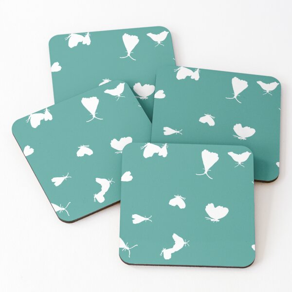 Item preview, Winged Things - White on Turquoise designed and sold by blackheart creations.