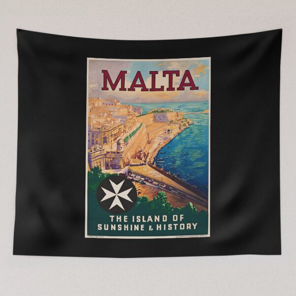 Item preview, Malta retro poster designed and sold by CorasPosters.