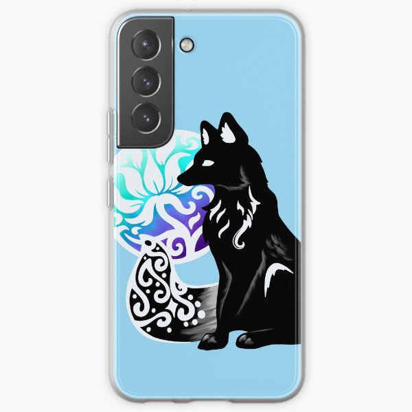 Floral Black Fox Samsung Galaxy Soft Case