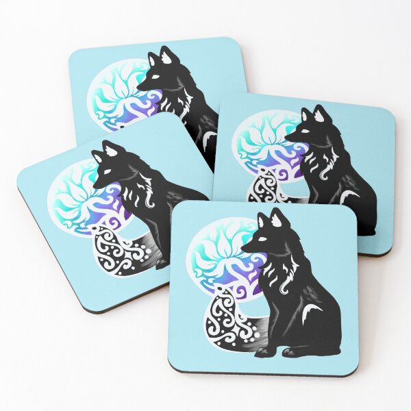 Item preview, Floral Black Fox designed and sold by Lady-Lilac.