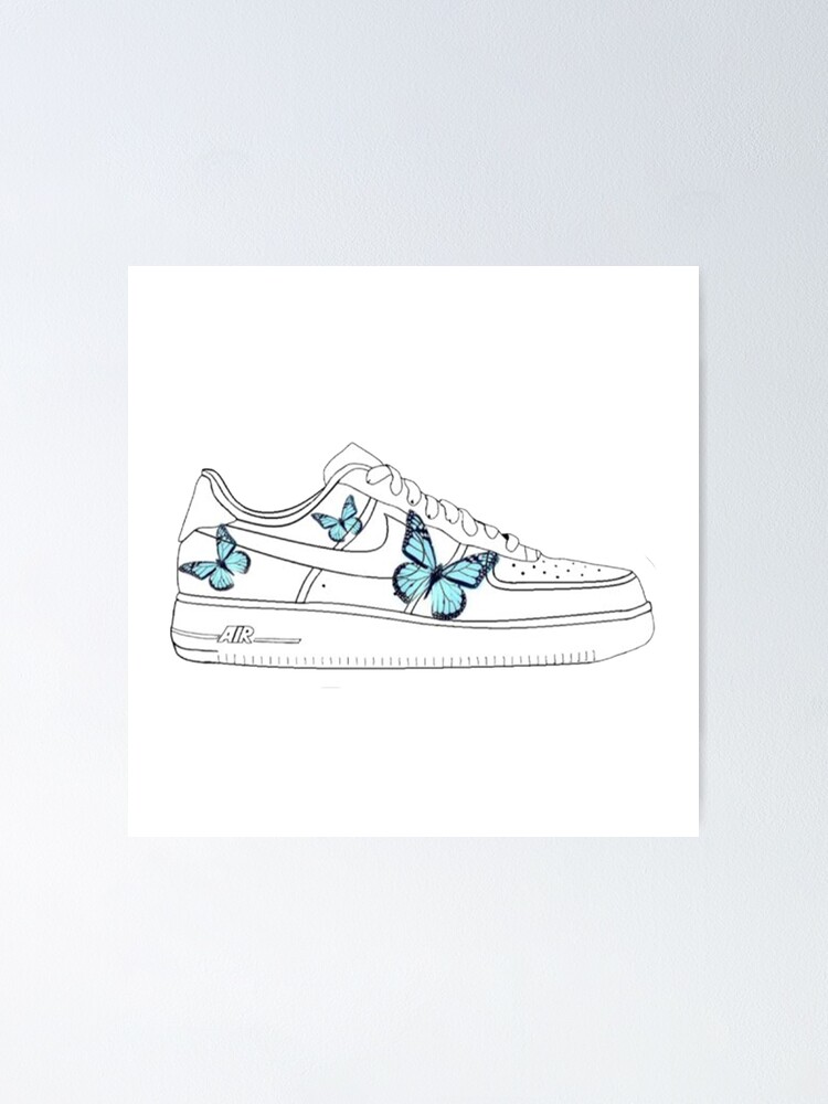 Butterfly X LV Air Force 1  Butterfly shoes, Aesthetic shoes