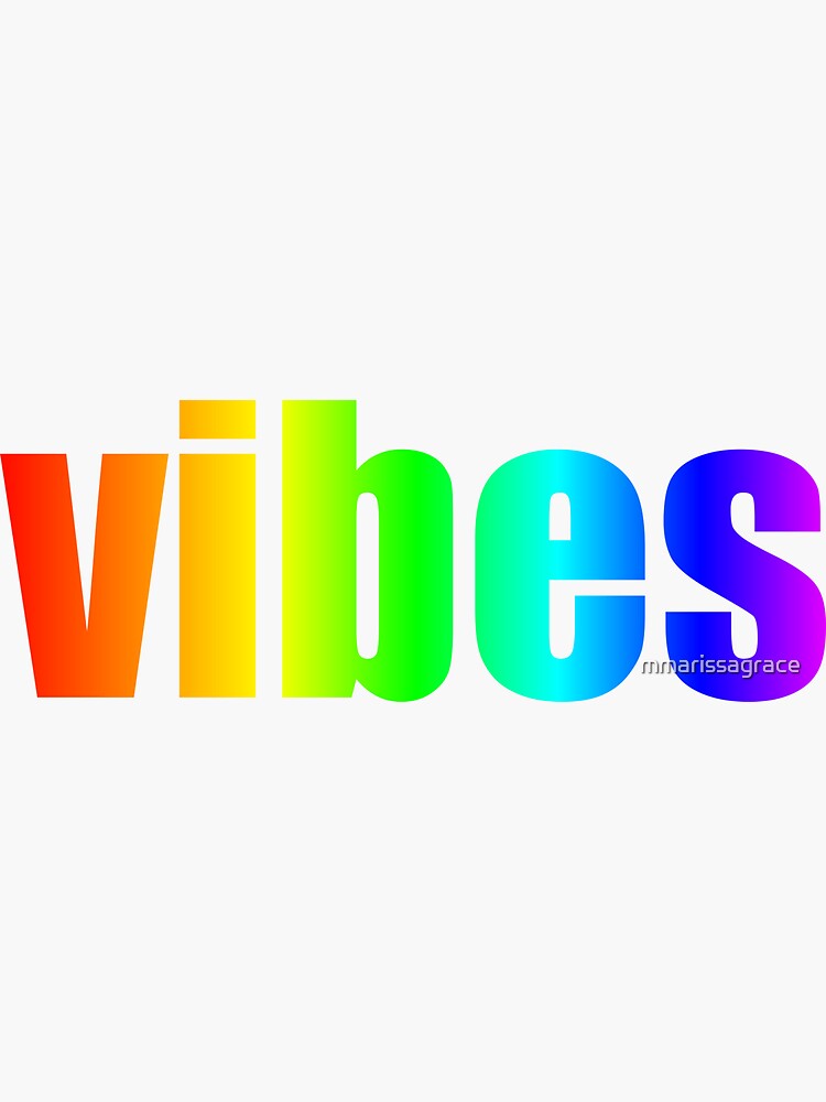 "Vibes Throwback Word Art" Sticker by mmarissagrace Redbubble