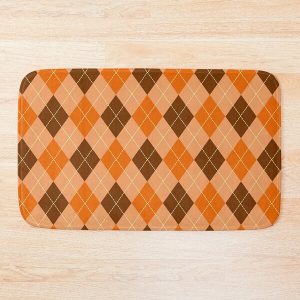 Item preview, Orange and Brown Argyle Fall Autumn Pattern designed and sold by JustincredibleT.