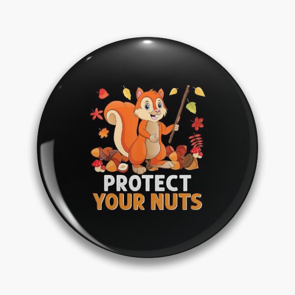 Item preview, Cool Squirrel Protect Your Nuts With Stick I_m Nuts On Furry T-Shirt designed and sold by GrahamWalsh.