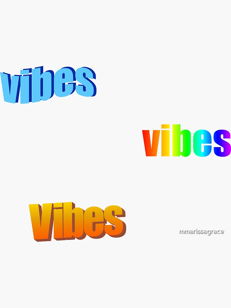 "Vibes Throwback Word Art PACK" Sticker for Sale by mmarissagrace