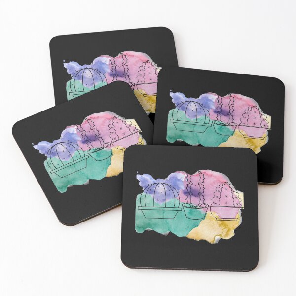 Item preview, Watercolor Cacti-Cactus Succulent Pots designed and sold by Drnksuzys.