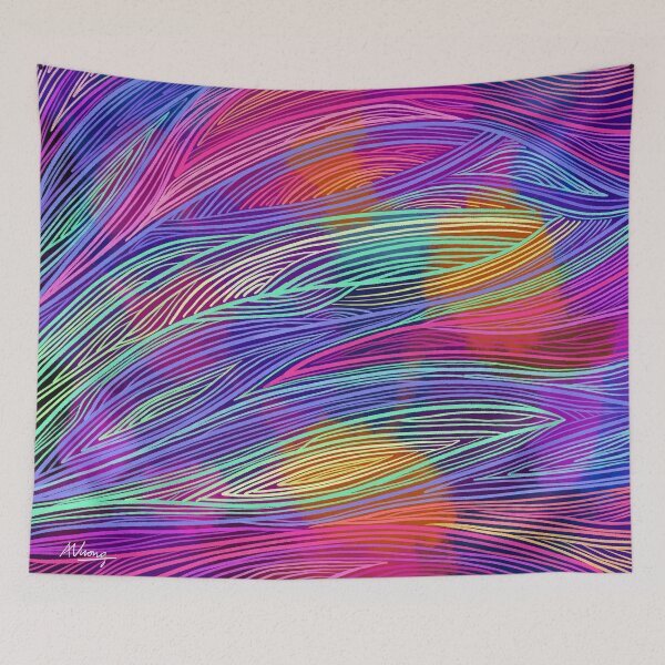 Item preview, Electric Colourful Lines Design designed and sold by Anli Vuong.