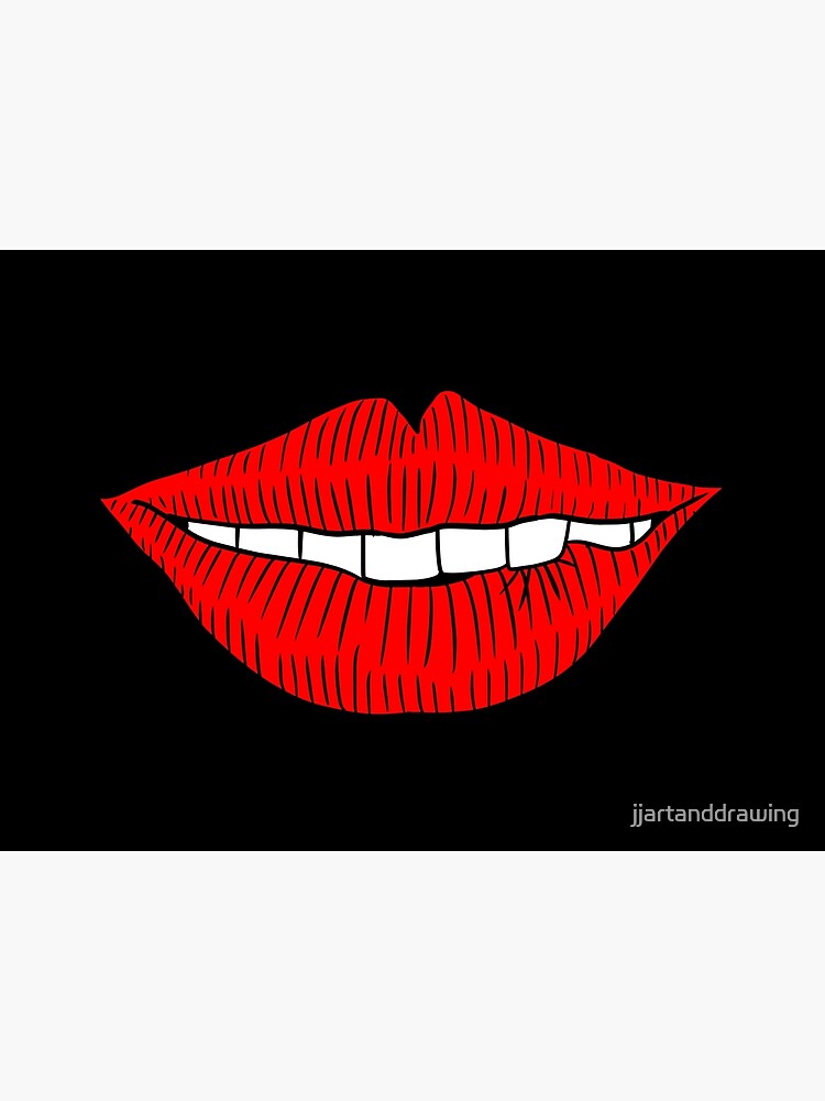 Red Hot Lips Poster For Sale By Jjartanddrawing Redbubble