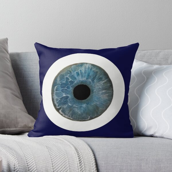 Blue Eye Bowie Throw Pillow