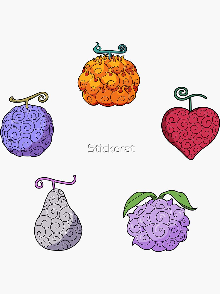 "Devil Fruits" Sticker for Sale by Stickerat Redbubble