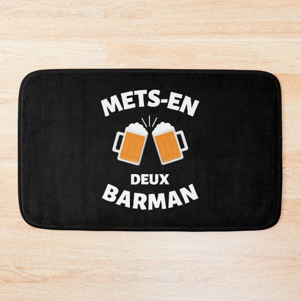 Aperçu de l'œuvre Mets-en deux barman humour bière apéritif créée et vendue par joozybart.