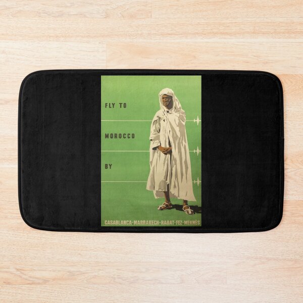 Item preview, Fly to Morocco retro poster designed and sold by CorasPosters.