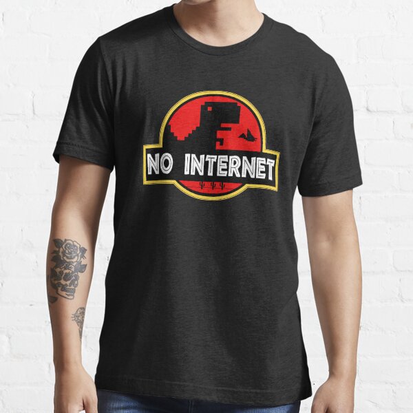 No Internet Pixel Dinosaur Game Essential T-Shirt