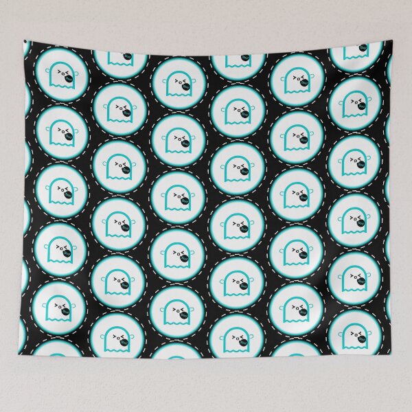 Item preview, Cute ghost-Boo! BlackBG designed and sold by mixMixtli.