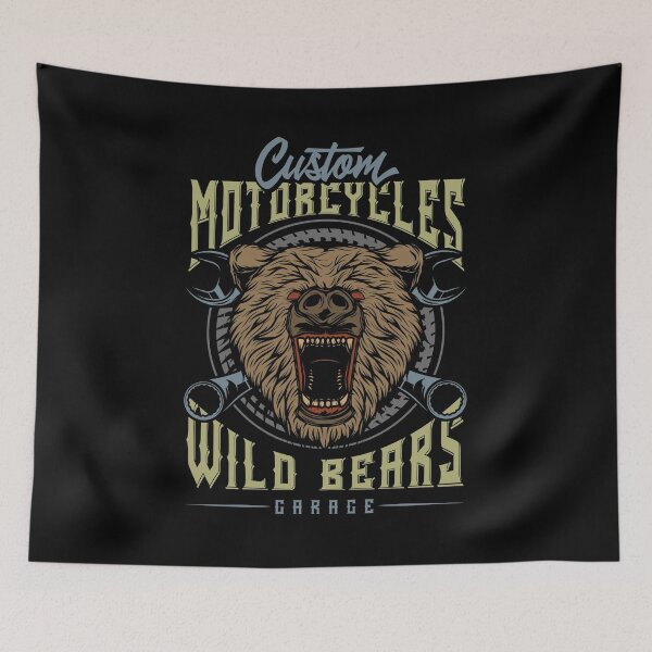Item preview, Custom Motorcycles Garage Bear Wrench designed and sold by Two Left Hands Design.
