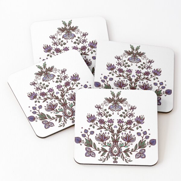 Item preview, Folk flower ornament designed and sold by MandalaSpirit.