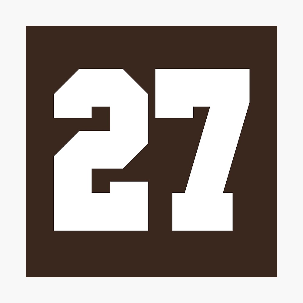 27 Sports Number Twenty-Seven Sticker for Sale by HelloFromAja