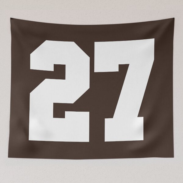 Item preview, 27 Number Cleveland Sports Twenty-Seven Brown Jersey designed and sold by HelloFromAja.