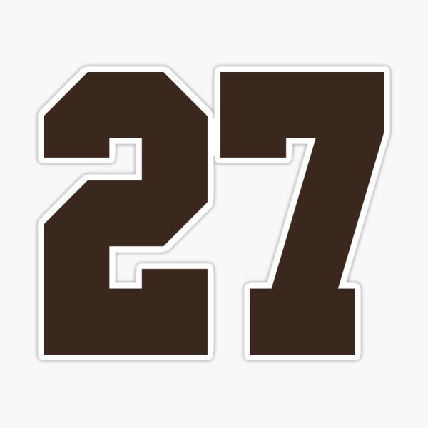 27 Sports Number Twenty-Seven Sticker for Sale by HelloFromAja