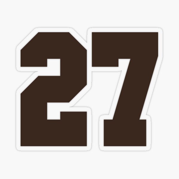 Sports Team Jersey Number #27 Gift Art Board Print for Sale by fungear
