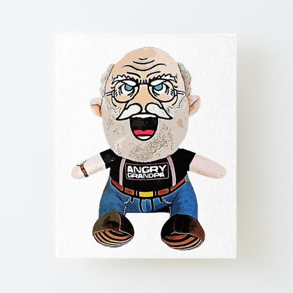 angry grandpa plush toy