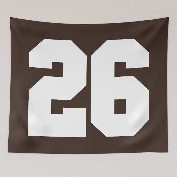 Item preview, 26 Number Cleveland Sports Twenty-Six Brown Jersey designed and sold by HelloFromAja.