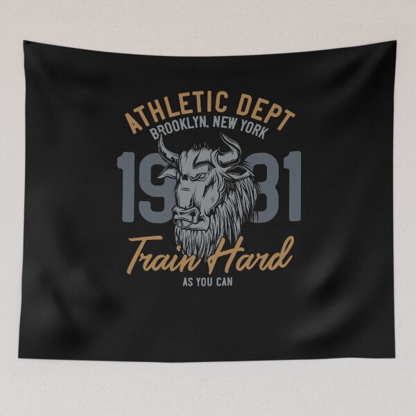 Item preview, Train As Hard As You Can Stier Bulle 1981 Athletic designed and sold by Two Left Hands Design.