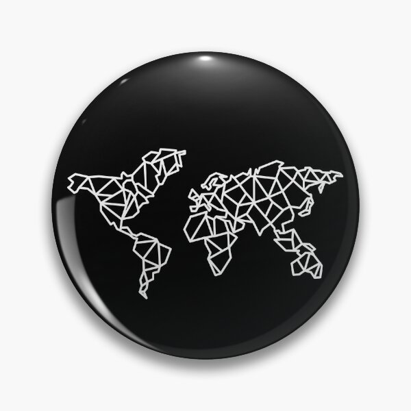 Item preview, Geometric World map  designed and sold by One Line Aesthetics ♡.