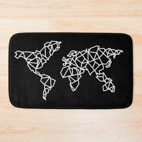 Item preview, Geometric World map  designed and sold by One Line Aesthetics ♡.