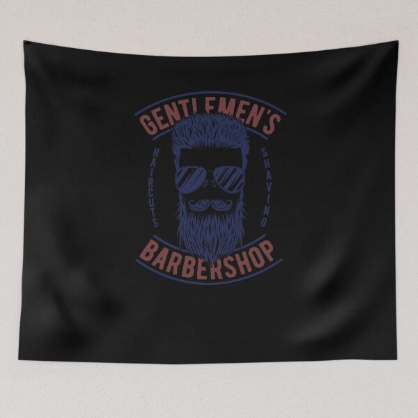 Item preview, Gentlemen's Barber Shop Logo Hair Beard Mustache designed and sold by Two Left Hands Design.