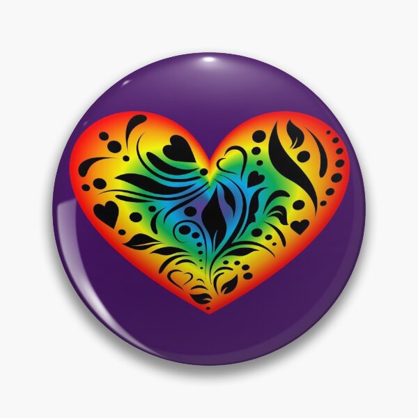 Item preview, Shining rainbow heart with a pattern designed and sold by helenkaiy.