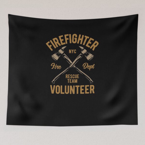 Item preview, Firefighter Volunteer Fire Station Rescue Team designed and sold by Two Left Hands Design.