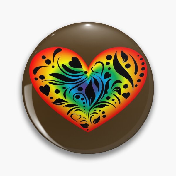 Item preview, Shining rainbow heart with a pattern designed and sold by helenkaiy.