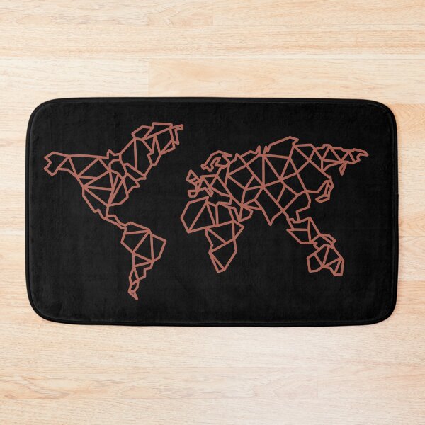 Item preview, Geometric World map  designed and sold by One Line Aesthetics ♡.