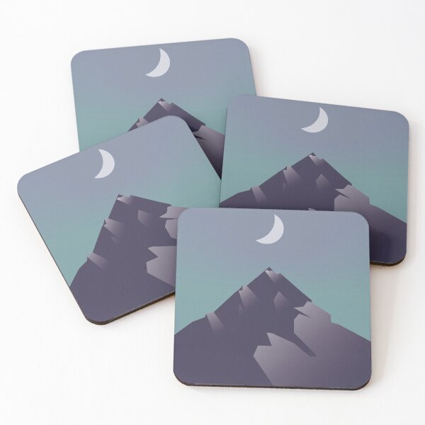 Item preview, mountain with moonlight designed and sold by ariaarti.
