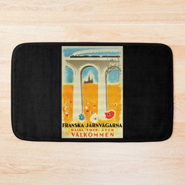 Item preview, Franska Jaernvaegarna retro poster designed and sold by CorasPosters.