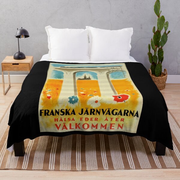 Item preview, Franska Jaernvaegarna retro poster designed and sold by CorasPosters.