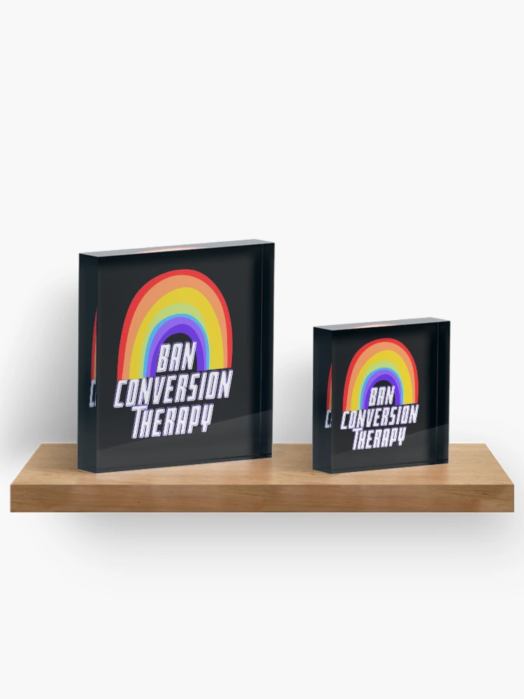 Thumbnail 3 of 5, Acrylic Block, Ban Conversion Therapy  designed and sold by DesignsofNote.
