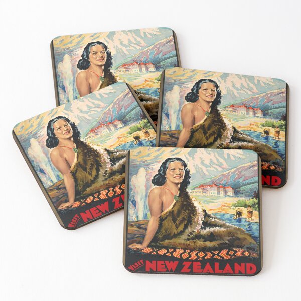 Artikelvorschau, New Zealand retro poster entworfen und verkauft von CorasPosters.
